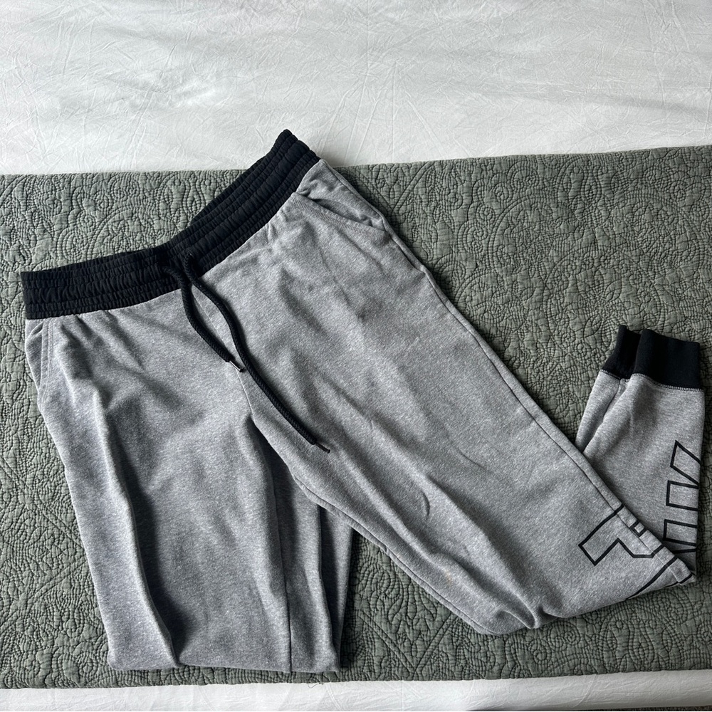 PINK Victoria's Secret Black and Gray Joggers